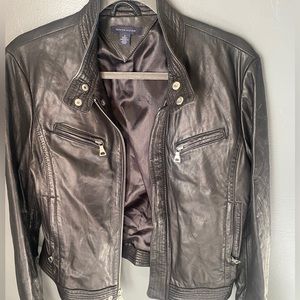 Tommy Hilfiger leather jacket, color black